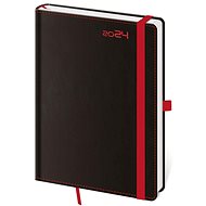 Helmet Weekly Diary A5 - Black Red with pen loop 2024 - Planner