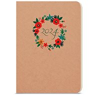 Baloušek Print Diary - David - Kraft - A5 - Wreath - 2024 - Planner