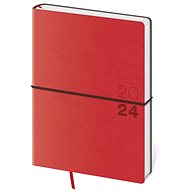 Helmet Weekly Diary A5 Flexio - red with rubber band 2024 - Planner
