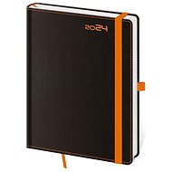 Helmet Weekly Diary B6 - Black Orange with pen loop 2024 - Planner