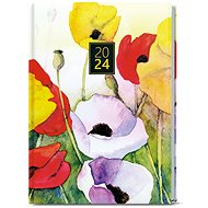 Baloušek Print Diary - David - laminated - A5 - Poppies - 2024 - Planner