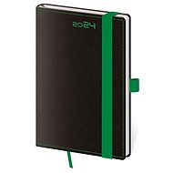 Helmet Weekly Pocket Diary - Black Green with pen loop 2024 - Planner