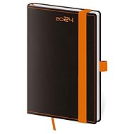 Helmet Weekly Pocket Diary - Black Orange with pen loop 2024 - Planner