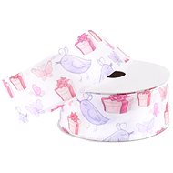 VIKPAP Stuha - saténová, 4 cm/5 m, potisk ptáčků - Ribbon