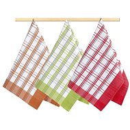 Bellatex Set of 3 pieces - 50 × 70 cm - cube - orange, red, green - Kitchen Towel