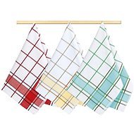 Bellatex Set of 3 pieces - 50 × 70 cm - cube - turquoise, yellow, red - Dish Cloth