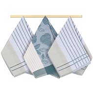 Bellatex Set of 3 pieces - 50 × 70 cm - grey-blue stripe - Kitchen Towel