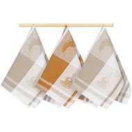 Bellatex Set of 3 pieces - 50 × 70 cm - beige cups - Dish Cloth