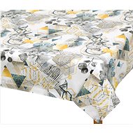 Bellatex Tablecloth EMA - 120 × 200 cm - triangles grey - Tablecloth