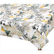 Bellatex Tablecloth EMA - 140 × 160 cm - triangles grey - Tablecloth