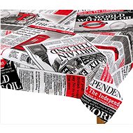 Bellatex Tablecloth EMA - 140 × 200 cm - newspaper red - Tablecloth