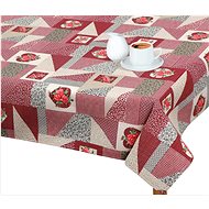 Bellatex Tablecloth EMA - 140 × 200 cm - patchwork burgundy - Tablecloth