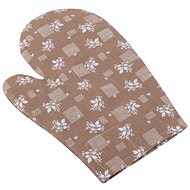 Bellatex 28 × 18 cm - brown flower - Oven Mitt