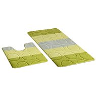 Bellatex SADA AVANGARD 60 × 100 + 60 × 50 cm - zelené kroužky - Koupelnová předložka