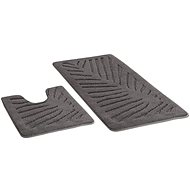 Bellatex SADA STANDARD 60 × 100 + 60 × 50 cm - šedý list - Bath Mat