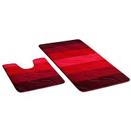 Bellatex SADA ELLI 60 × 100 + 60 × 50 cm - bordové vlny - Bath Mat