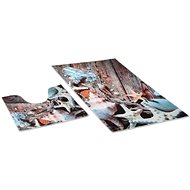 Bellatex 3D tisk - sada 60 × 100, 60 × 50 cm - mořské lastury - Bath Mat