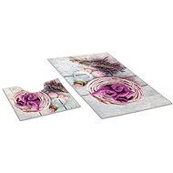 Bellatex 3D printing set - 60 × 100, 60 × 50 cm WC - lavender - Bath Mat