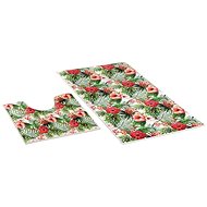 Bellatex 3D printing set - 60 × 100, 60 × 50 cm WC - hibiscus - Bath Mat