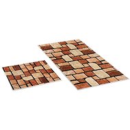 Bellatex 3D printing set - WITHOUT EXCAVATION 60 × 100, 60 × 50 cm WC - stone tiles - Bath Mat