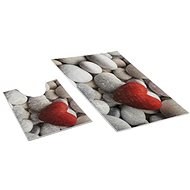 Bellatex 3D tisk sada 60 × 100, 50 × 60 cm WC - světlé kameny - Koupelnová předložka