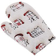 Bellatex 28 × 18 cm - red cat - Oven Mitt