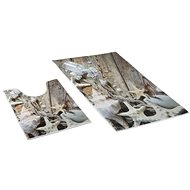 Bellatex 3D tisk sada 60 × 100, 50 × 60 cm WC - mořské lastury - Koupelnová předložka