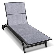 BELLATEX Cushion for deckchair - 55 × 195 cm grey flower - Cushion