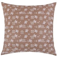 Bellatex ADÉLA - 40 × 40 cm - hnědý kvítek - Pillow