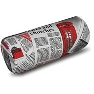 Bellatex Cylinder Ema - diameter 15 × 35 cm - newspaper red - Travel Pillow