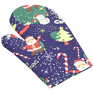 Bellatex 28 × 18 cm - Christmas motif blue - Oven Mitt