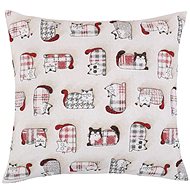Bellatex EMA - 45 × 45 cm - červená kočka - Pillow