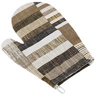 Bellatex 28 × 18 cm - brown-beige tiles - Oven Mitt