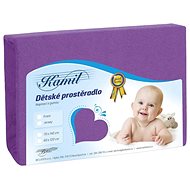 Bellatex Baby terry - 60 × 120 cm - dark purple - Cot sheet