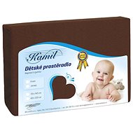 Bellatex Baby terry - 60 × 120 cm - dark brown - Cot sheet