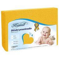 Bellatex Baby terry - 70 × 140 cm - deep yellow - Cot sheet