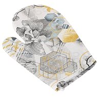 Bellatex 28 × 18 cm - triangles grey - Oven Mitt