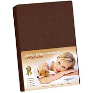 Bellatex Jersey with elastane - 100 × 200 cm - dark brown - Bedsheet