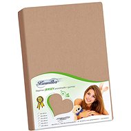 BELLATEX Jersey sheet 90 × 200 cm, brown coffee - Bedsheet