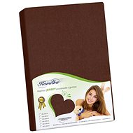 Bellatex Jersey - 90 × 200 cm - dark brown - Bedsheet