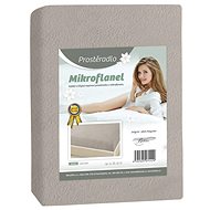 Bellatex Microflannel - 180 × 200 cm - light grey - Bedsheet