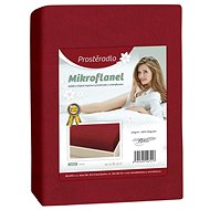 Bellatex Microflannel - 90 × 200 cm - burgundy - Bedsheet