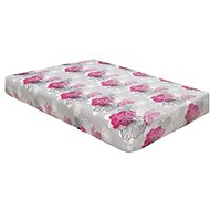Bellatex Microflannel patterned - 90 × 200 cm - grey-pink flower - Bedsheet