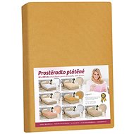 Bellatex Linen - 90 × 200 cm - mustard - Bedsheet