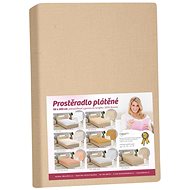 Bellatex Linen - 90 × 200 cm - coffee - Bedsheet
