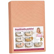 Bellatex Linen - 90 × 200 cm - apricot - Bedsheet