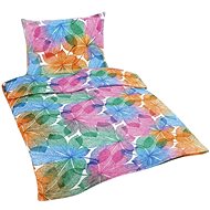 Bellatex Mikroflanel - 140 × 200, 70 × 90 cm - duhové listy - Bed Linen