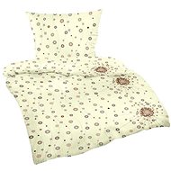 Bellatex Krepové - 140 × 220, 70 × 90 cm - smetanová kolečka - Bed Linen