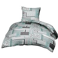 Bellatex Bavlněný satén - 140 × 200, 70 × 90 cm - patchwork tyrkys - Bed Linen