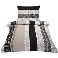 Bellatex Crepe - 140 × 200, 70 × 90 cm - brown and beige leaves - Bed Linen